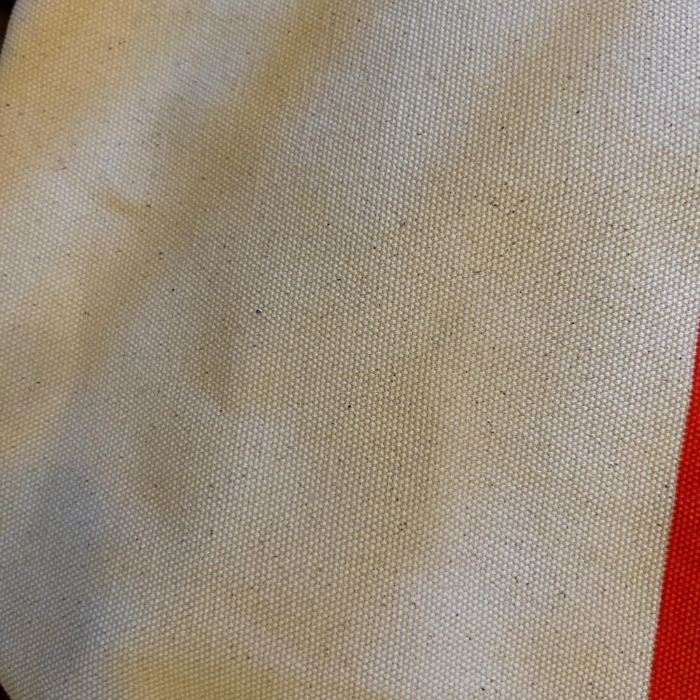 John Hardy Brown & Orange Striped Canvas Tote Bag NWOT - Picture 8 of 10